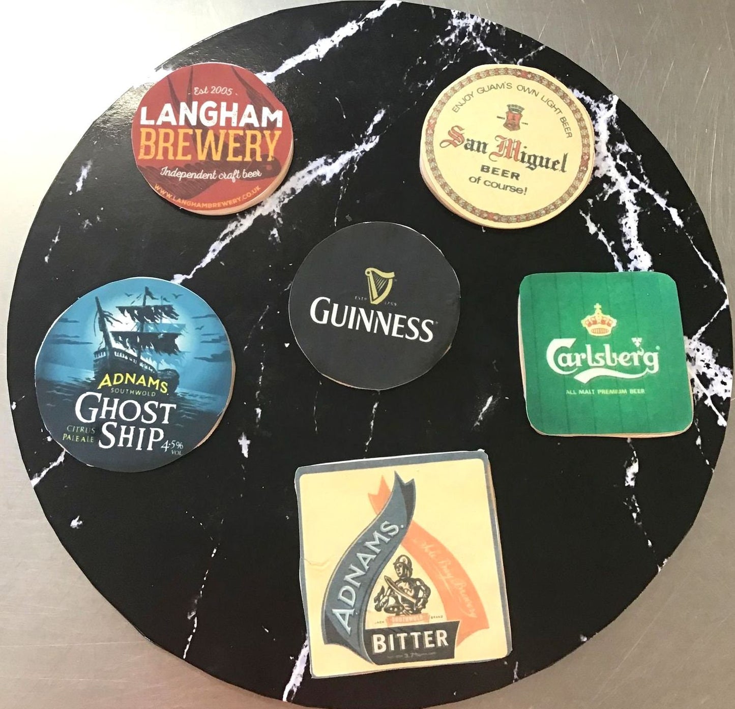 Set of 6 Handmade Beer mats