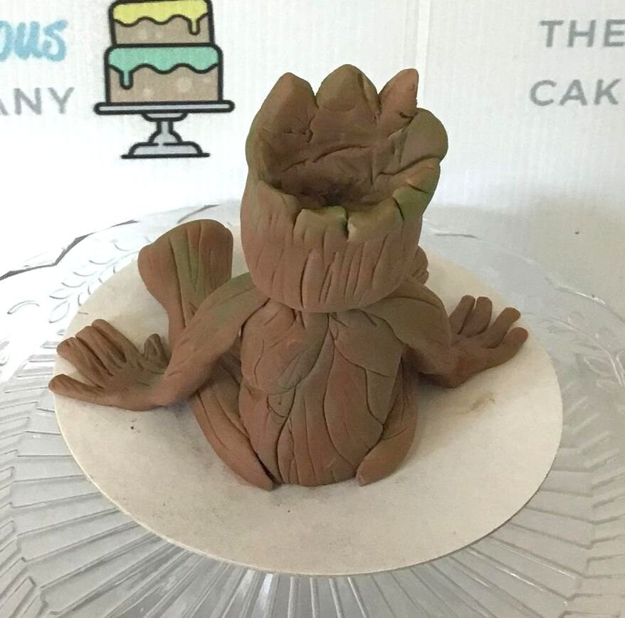 Handmade edible fondant sugar Groot