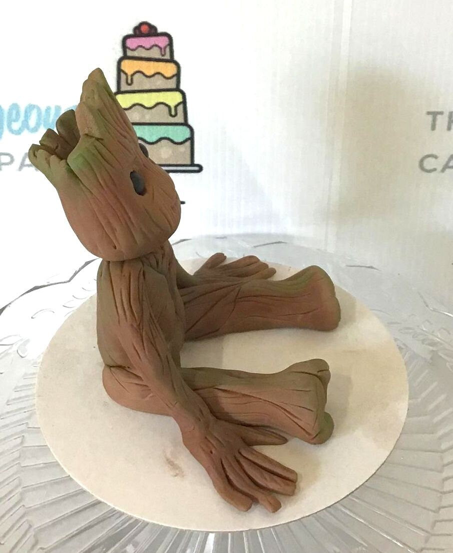 Handmade edible fondant sugar Groot
