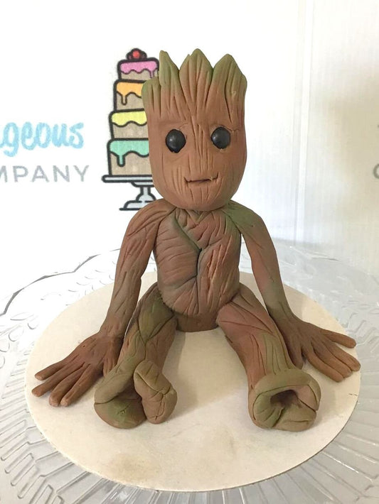 Handmade edible fondant sugar Groot