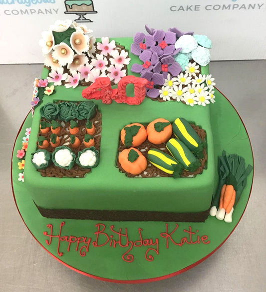 Veggie & Flower Cake