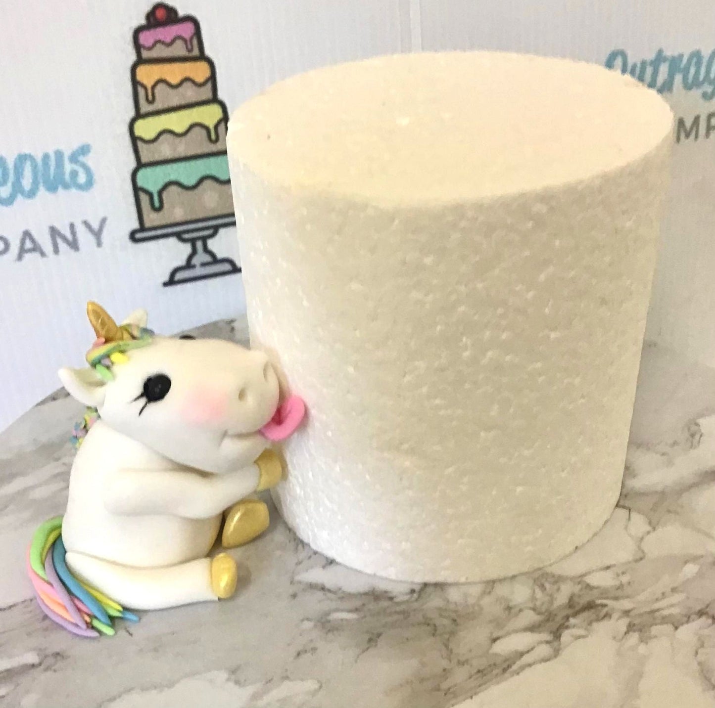 Fondant Unicorn  and Rainbow cake toppers