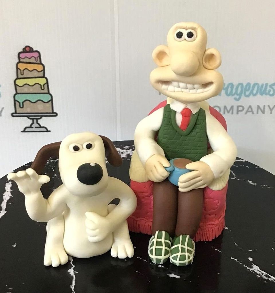 Fondant Wallace and Gromit edible sugar cake toppers – The Outrageous ...