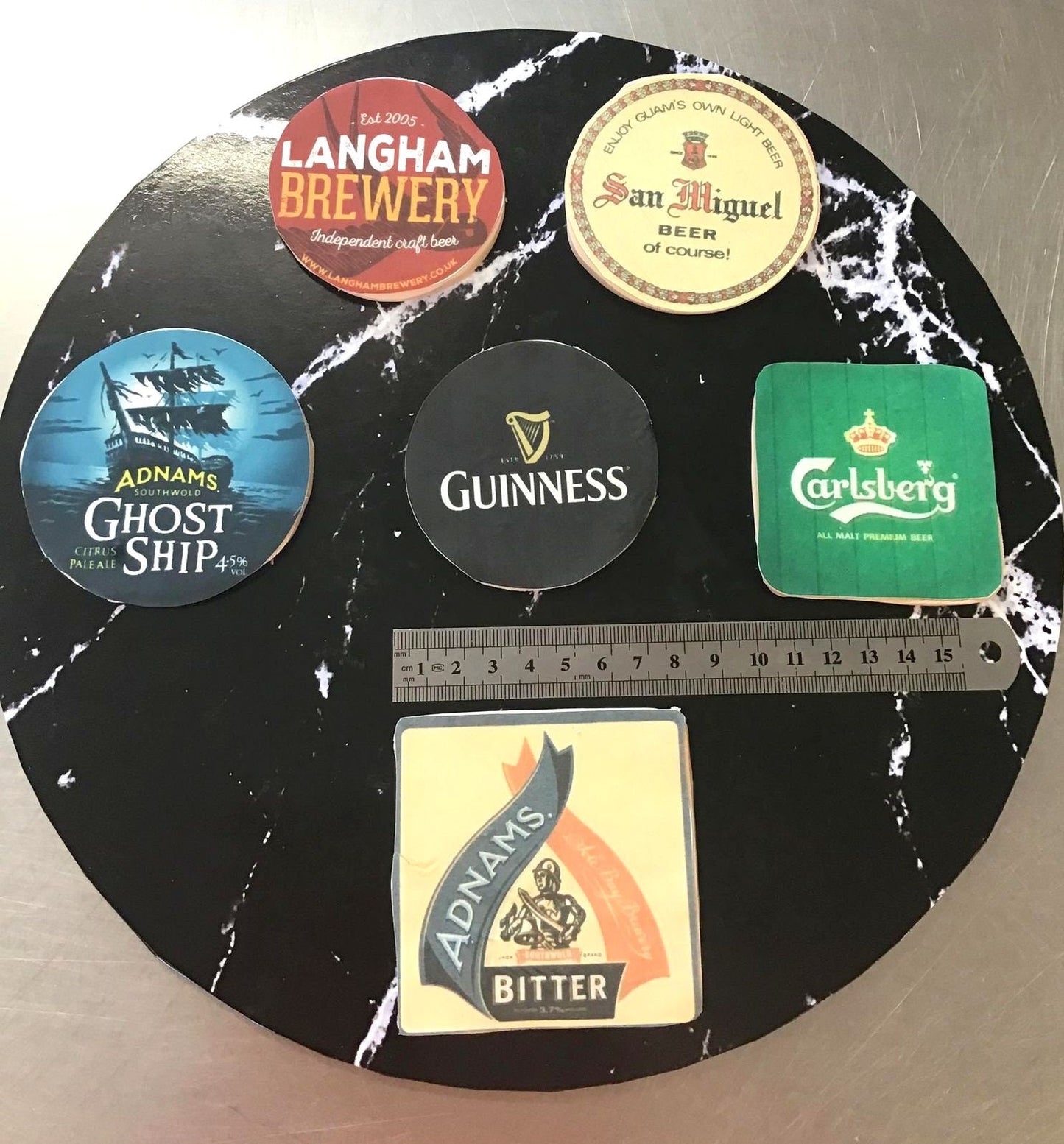 Set of 6 Handmade Beer mats