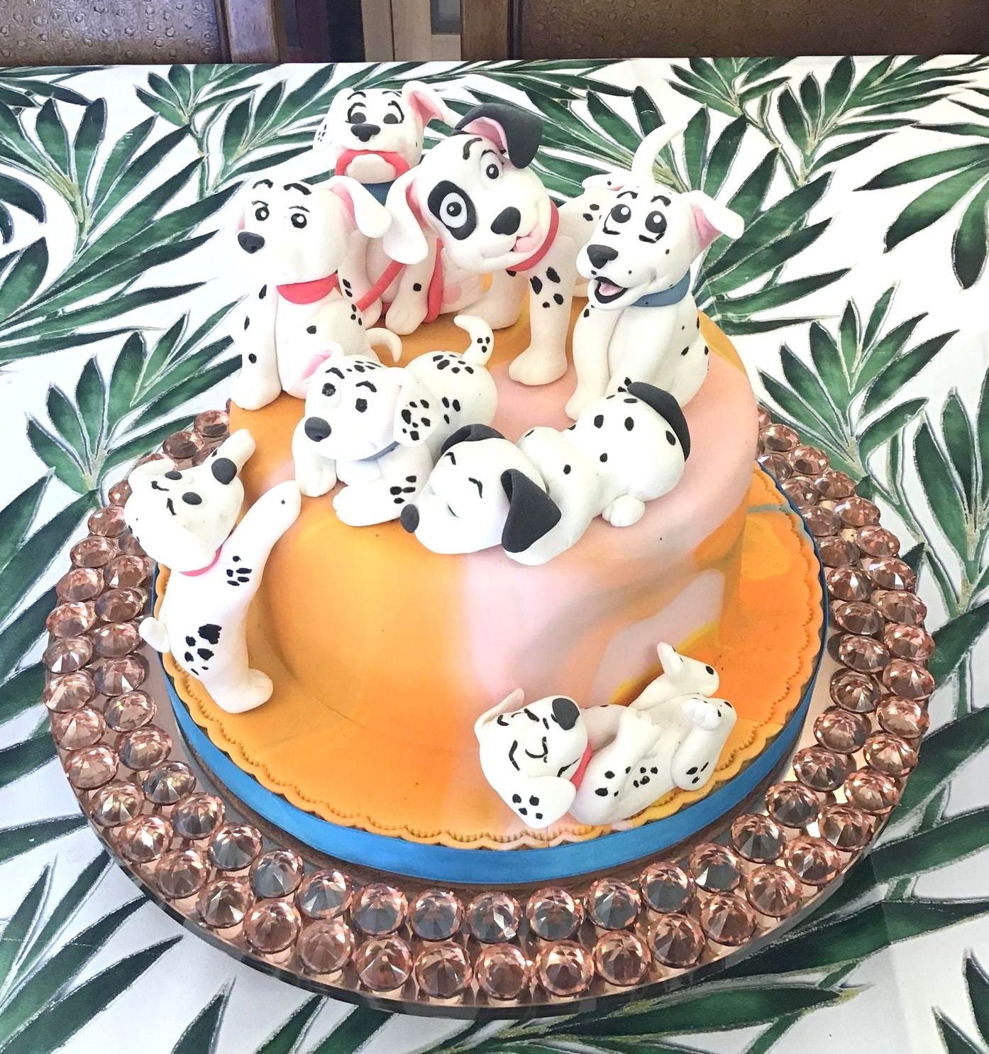 Edible handmade fondant sugar Dalmatian Dogs