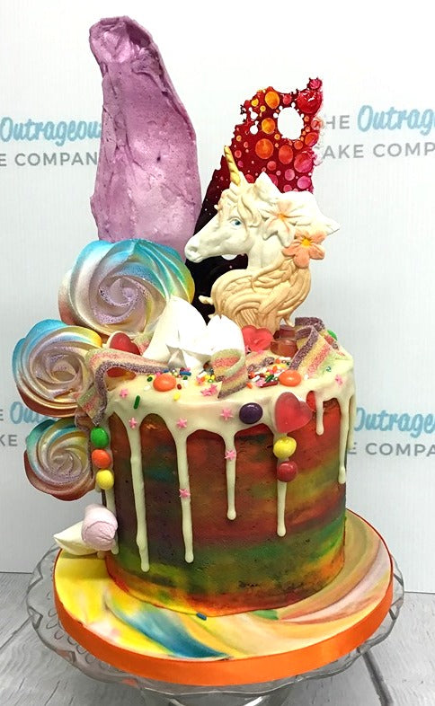 Unicorn Rainbow Drip Cake
